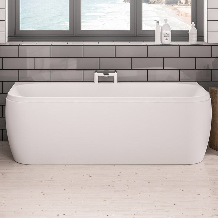 Eastbrook Malin D - Shape One - Piece Front Bath Panel, 1700mm x 520mm - White