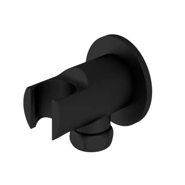 Eastbrook Modern Round Wall Elbow And Shower Handset Holder, Matt Black