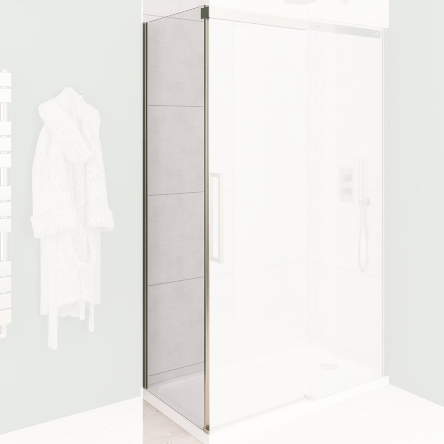 Eastbrook Modern Square Designer Thermostatic Shower, Brushed Brass