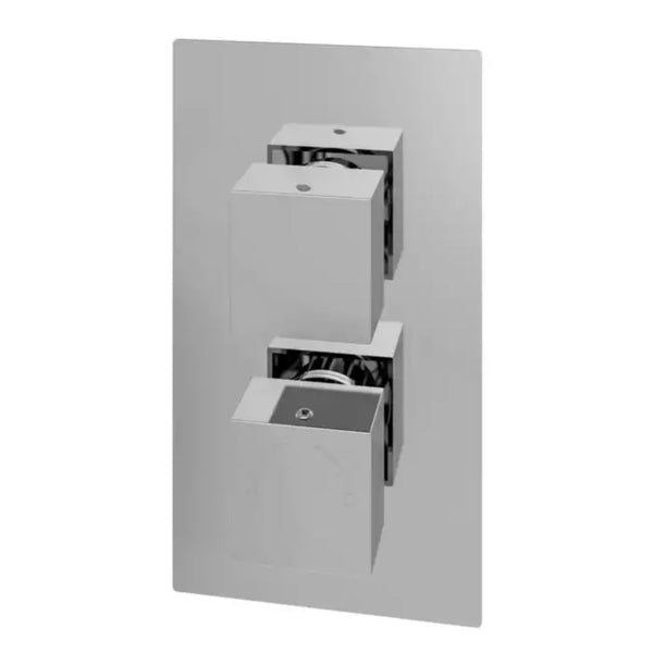Eastbrook Modern Square Thermostatic Two - Way Concealed Shower Valve, Chrome