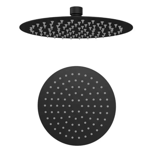 Eastbrook Modern Stainless steel Round Over Head Shower Head 8 Inch, Matt Black