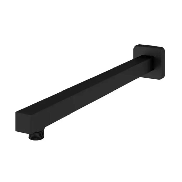 Eastbrook Modern Stainless Steel Square Fixed Over Head Shower Arm 400mm, Matt Black