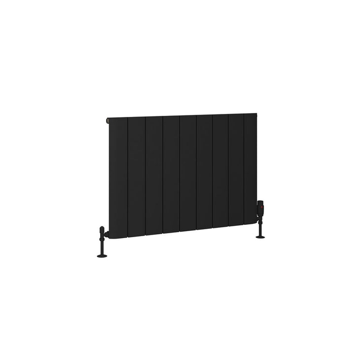Eastbrook Peretti Matt Black Horizontal Aluminium Radiators
