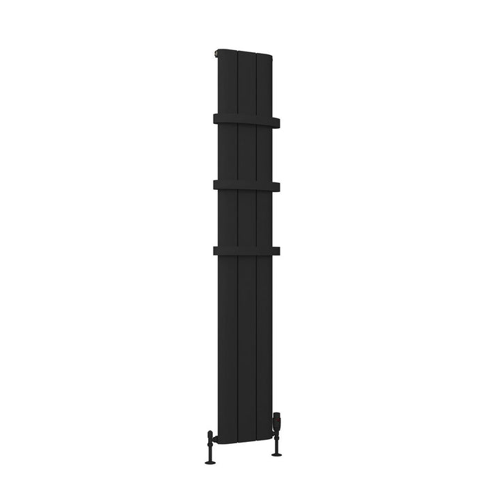 Eastbrook Peretti Matt Black Vertical Aluminium Radiators