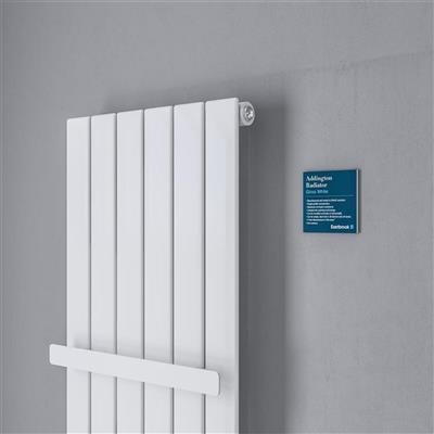 Eastbrook Peretti Matt White Vertical Aluminium Radiators