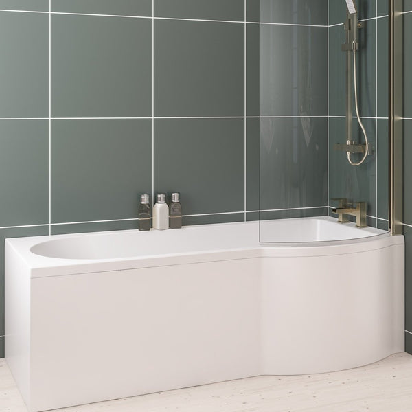 Eastbrook Portland P - Shape Front Bath Panel, 1600mm x 560mm - White