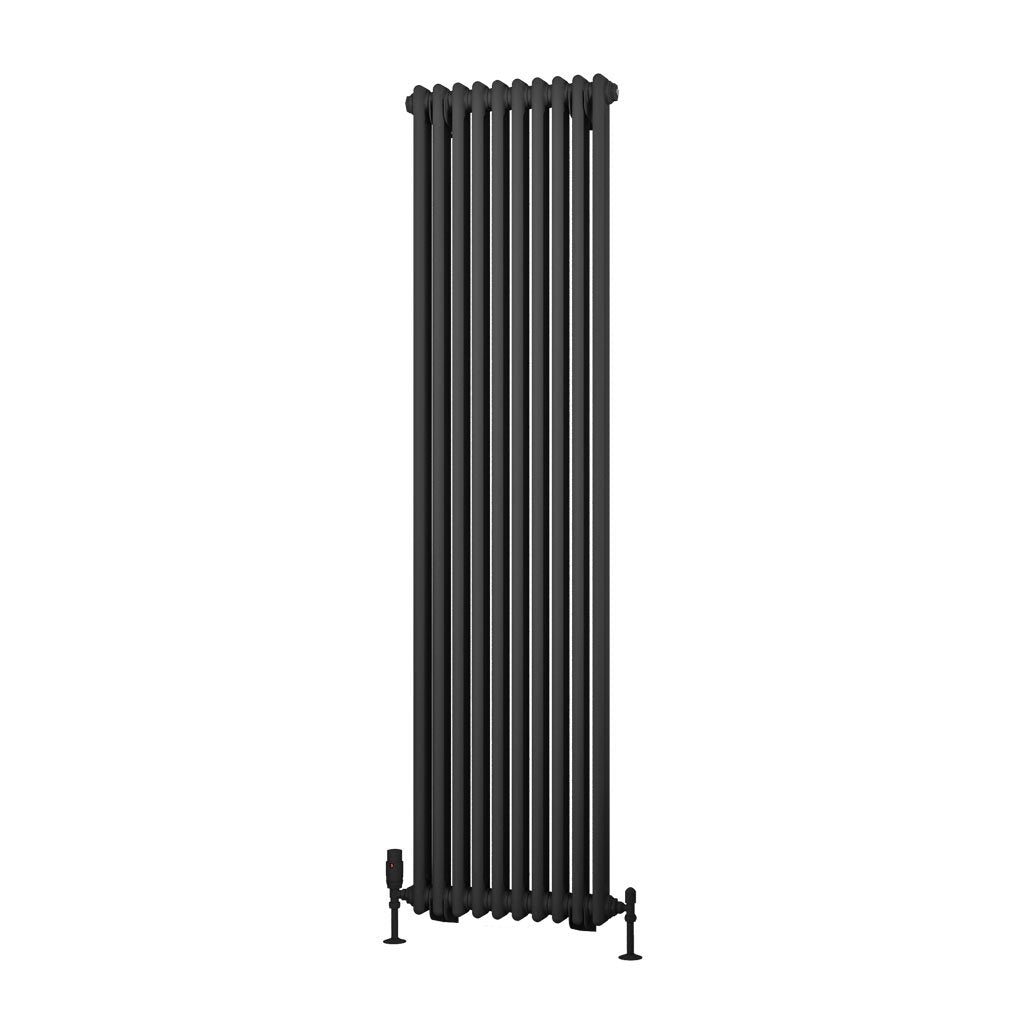 Eastbrook Rivassa Matt Anthracite Vertical Traditional Column Radiators - Central Heating