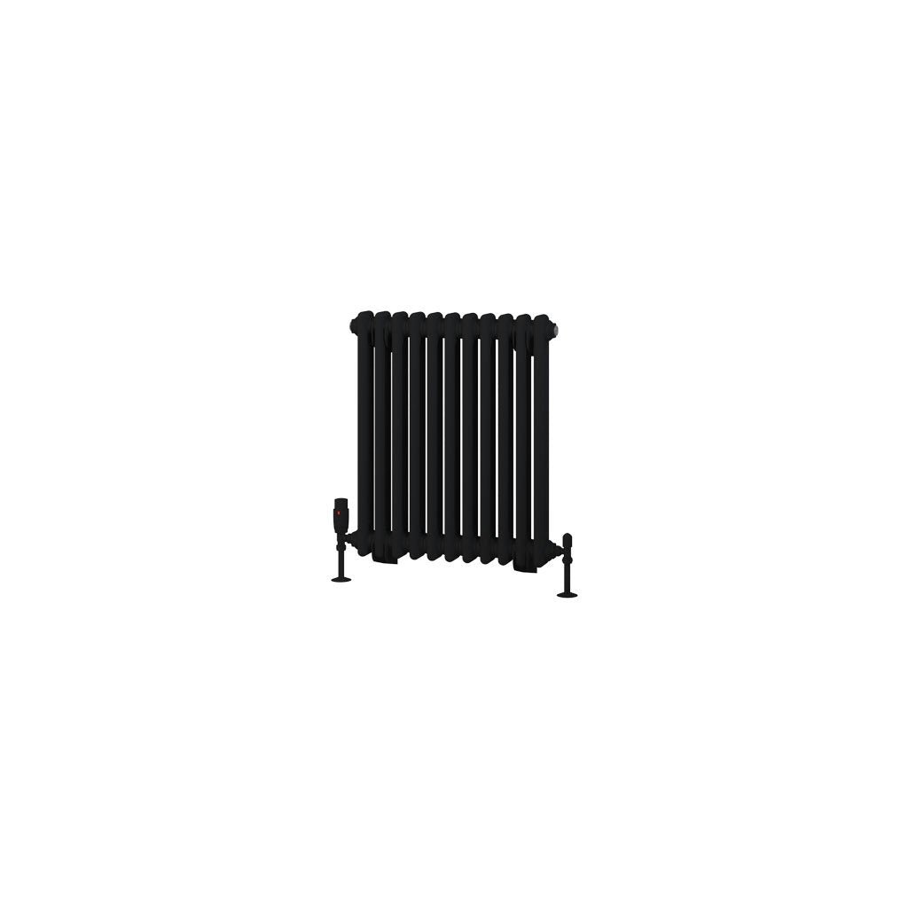 Eastbrook Rivassa Matt Black Horizontal Traditional 2 Column Radiators
