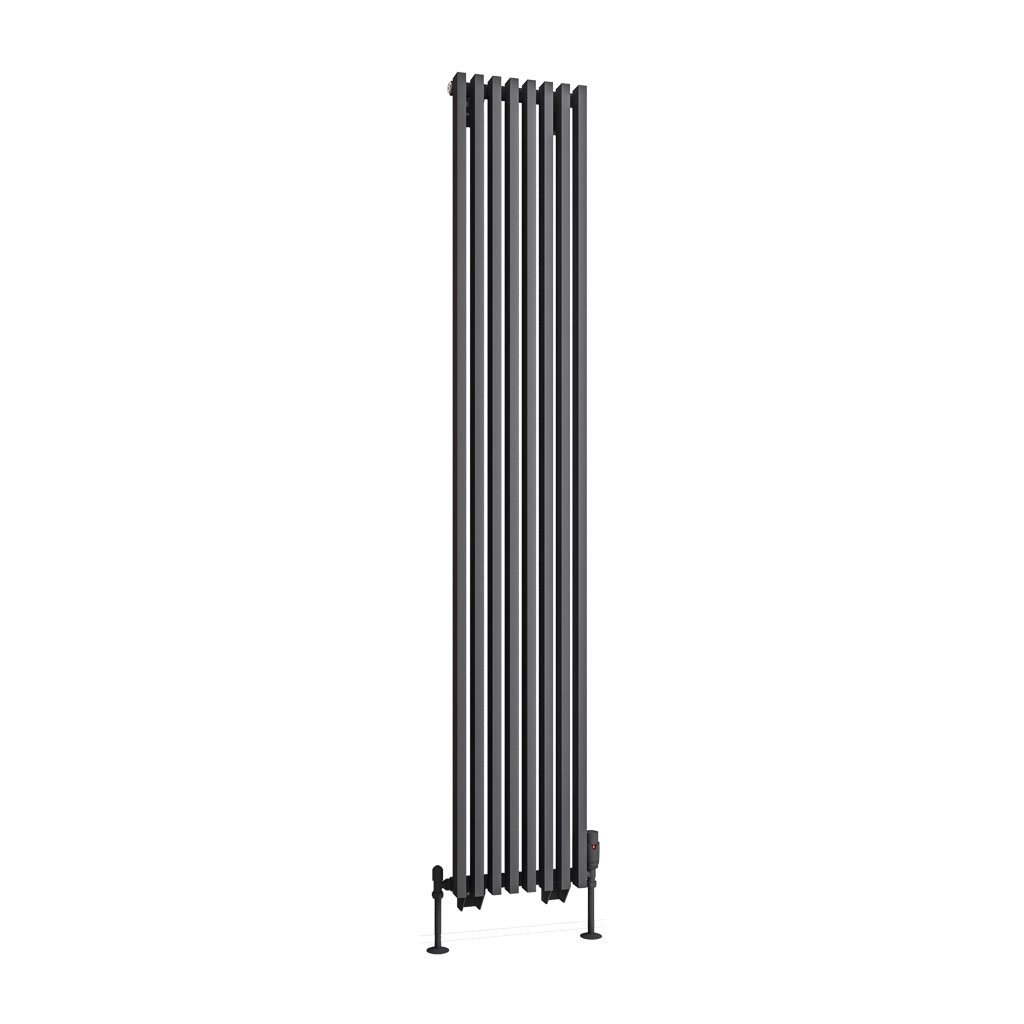 Eastbrook Rowsham Matt Anthracite Steel Vertical Designer Radiators