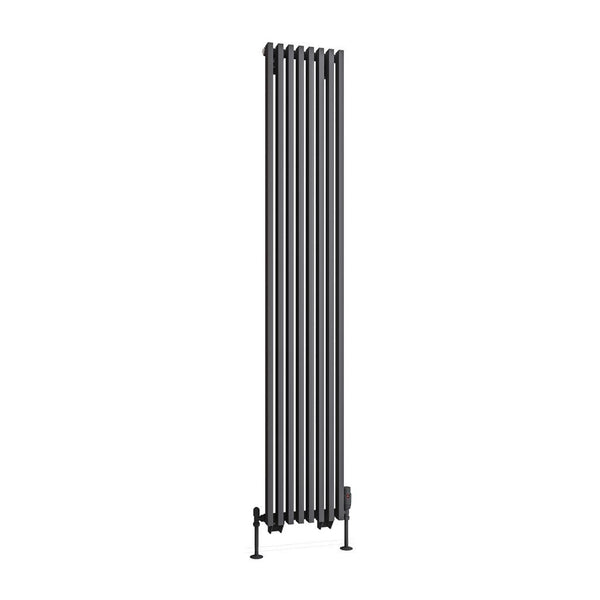 Eastbrook Rowsham Matt Anthracite Steel Vertical Designer Radiators