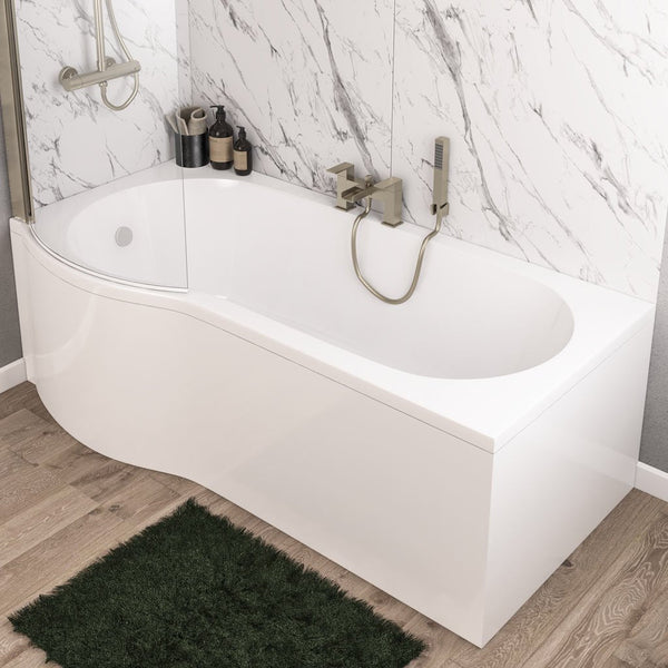 Eastbrook Shannon P - Shape Reinforced Beauforte Front Bath Panel, 1700mm x 515mm - White