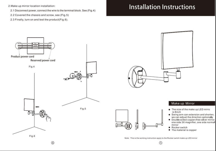 Eastbrook Square LED vanity mirror