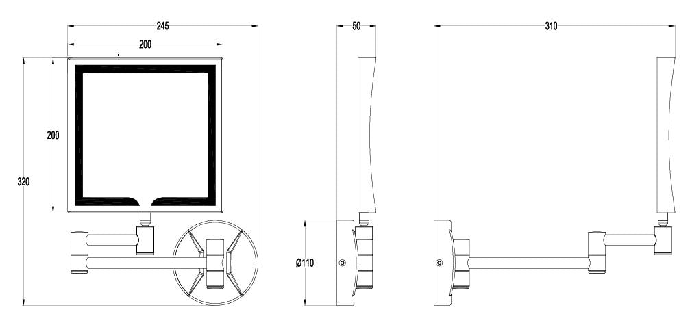 Eastbrook Square LED vanity mirror