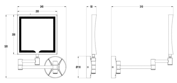 Eastbrook Square LED vanity mirror