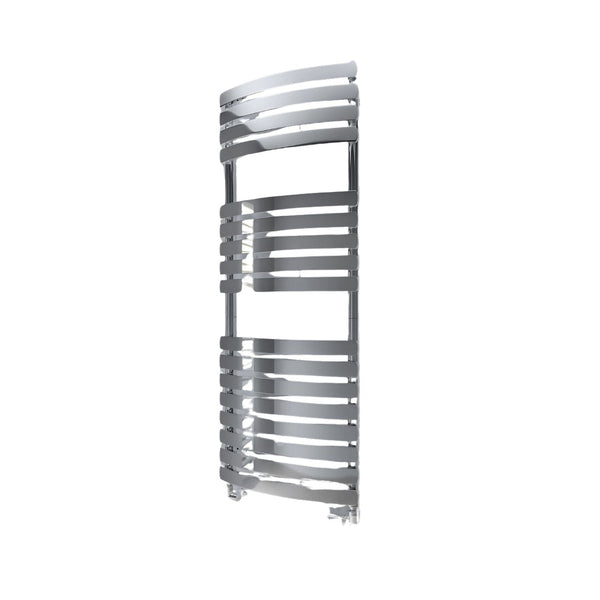 Eastbrook Staverton Tube on Tube Chrome Vertical Steel Curved Heated Towel Rails