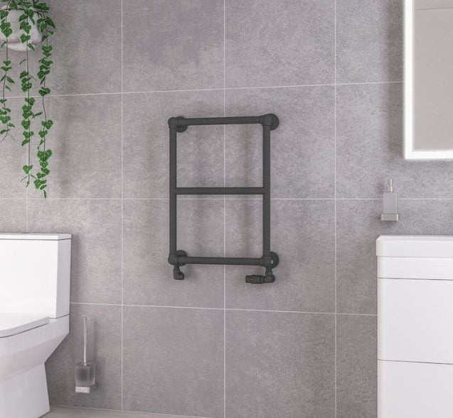 Eastbrook Stour Matt Anthracite Vertical Wall Mounted Traditional Towel Rail