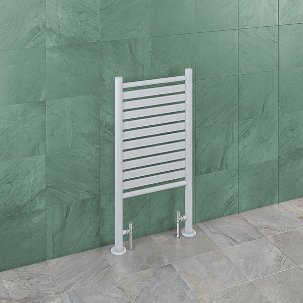 Eastbrook Termoli Steel Chrome Floor - Standing Heated Towel Rail, 1000mm H x 529mm W - Central Heating