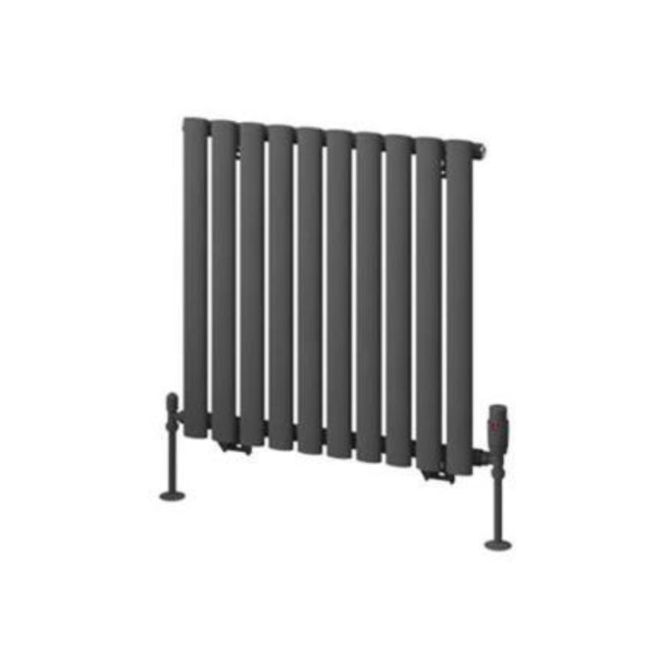 Eastbrook Tunstall Matt Anthracite Mild Steel Horizontal Designer Radiator Central Heating