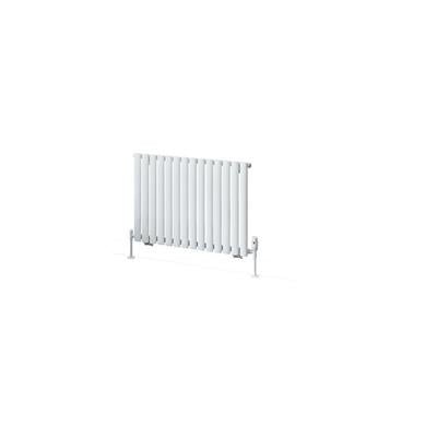 Eastbrook Tunstall Matt White Mild Steel Horizontal Designer Radiator Central Heating