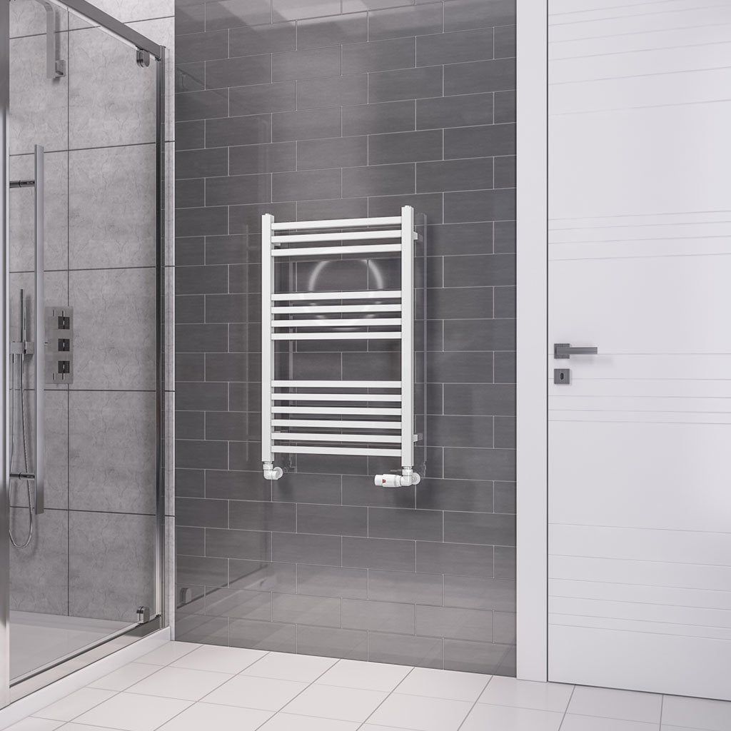 Eastbrook Tuscan Square White Steel Multirail Heated Towel Rails