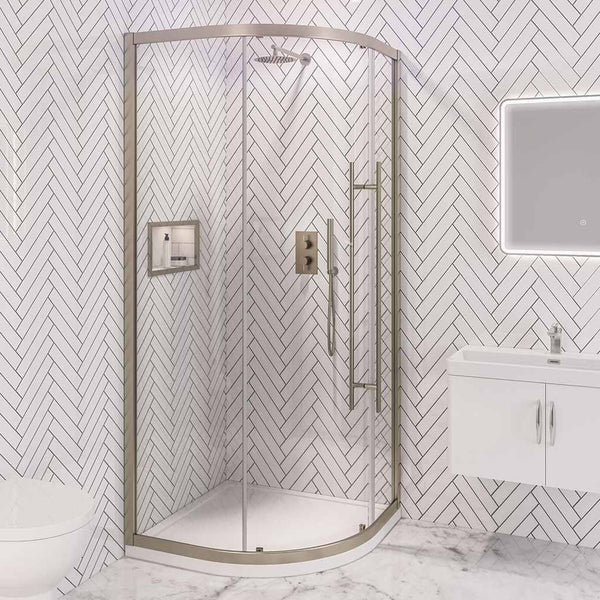 Eastbrook Vantage Shower Quad Enclosures 2000mm x 1000mm, Brushed Brass