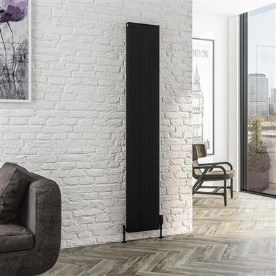 Eastbrook Vesima Matt Black Vertical Aluminium Radiators