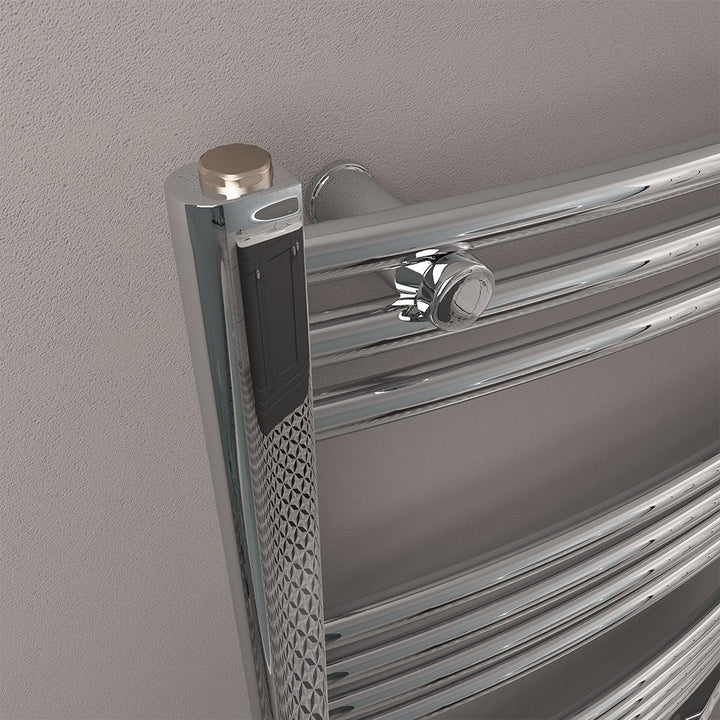 Eastbrook Wendover Curved Steel Chrome Heated Towel Rails