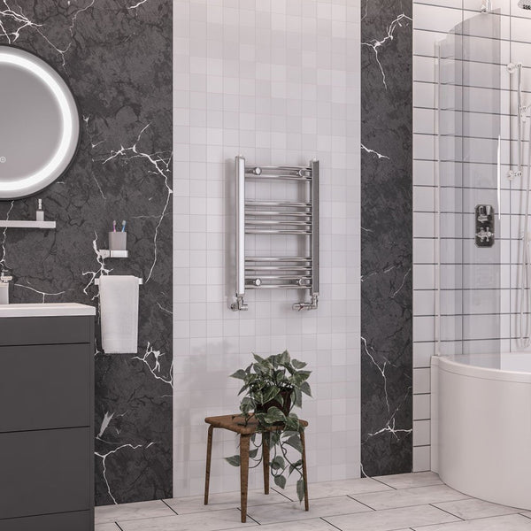 Eastbrook Wendover Curved Steel Chrome Heated Towel Rails