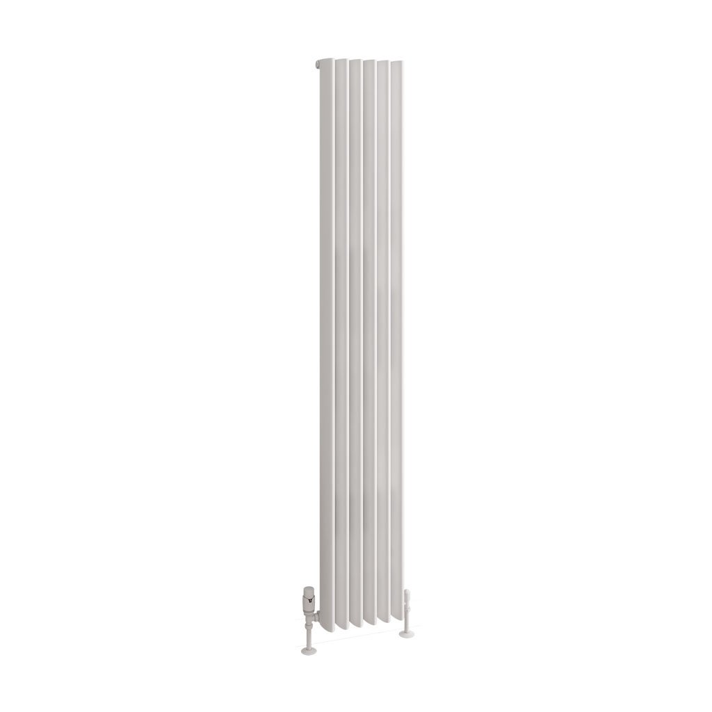 Eastbrook Witney Matt White Vertical Aluminium Radiators