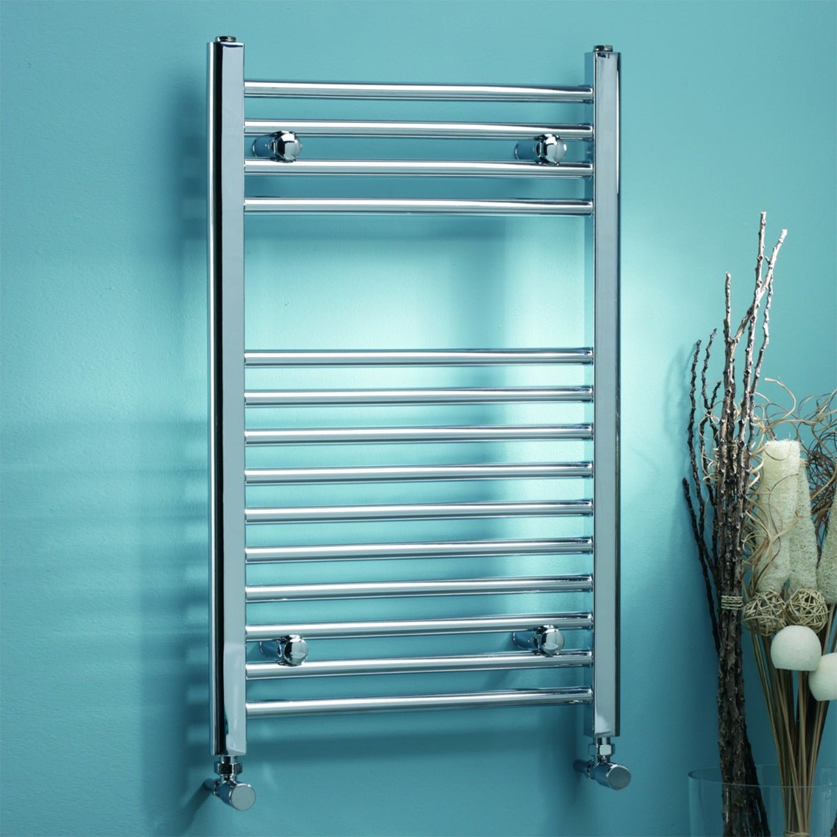 Eastgate 22mm Steel Chrome Straight Heated Towel Rails