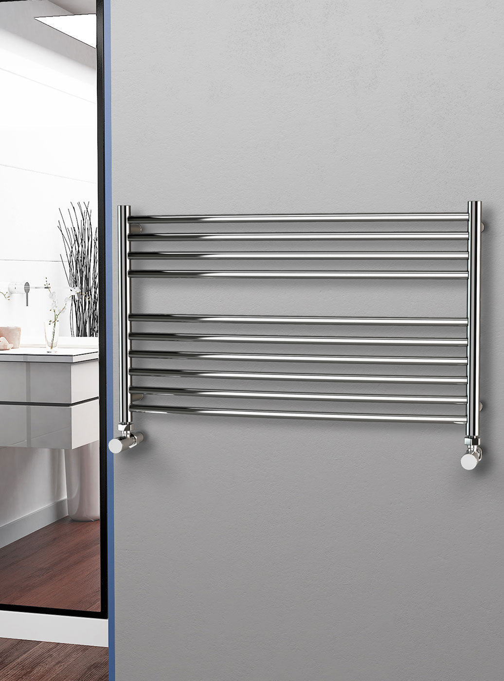 Eastgate 304 Curved Polished Stainless Steel Heated Towel Rails