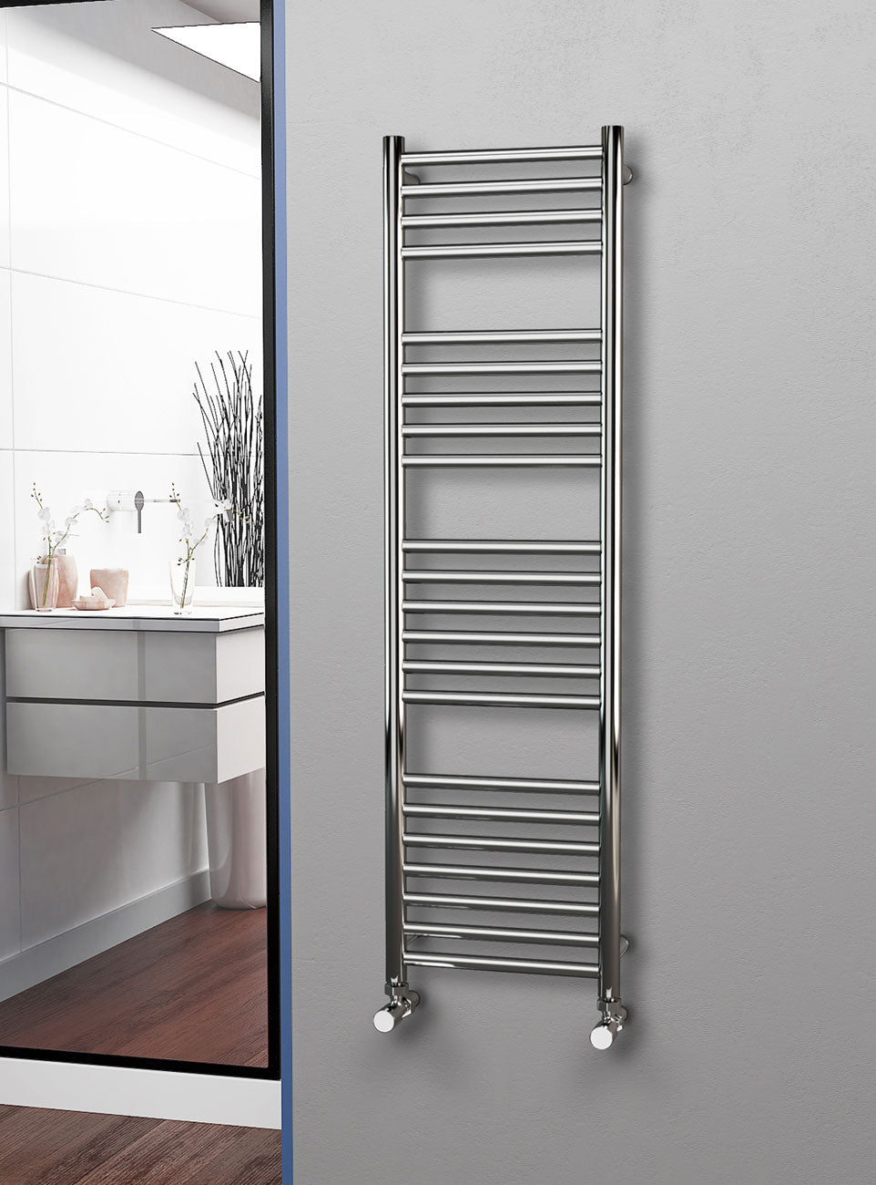 Eastgate 304 Straight Polished Stainless Steel Heated Towel Rails