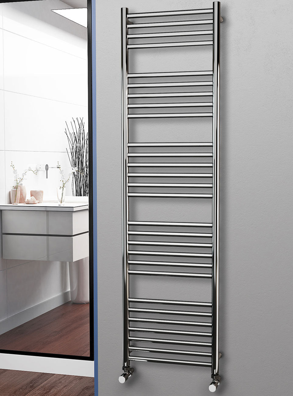 Eastgate 304 Straight Polished Stainless Steel Heated Towel Rails