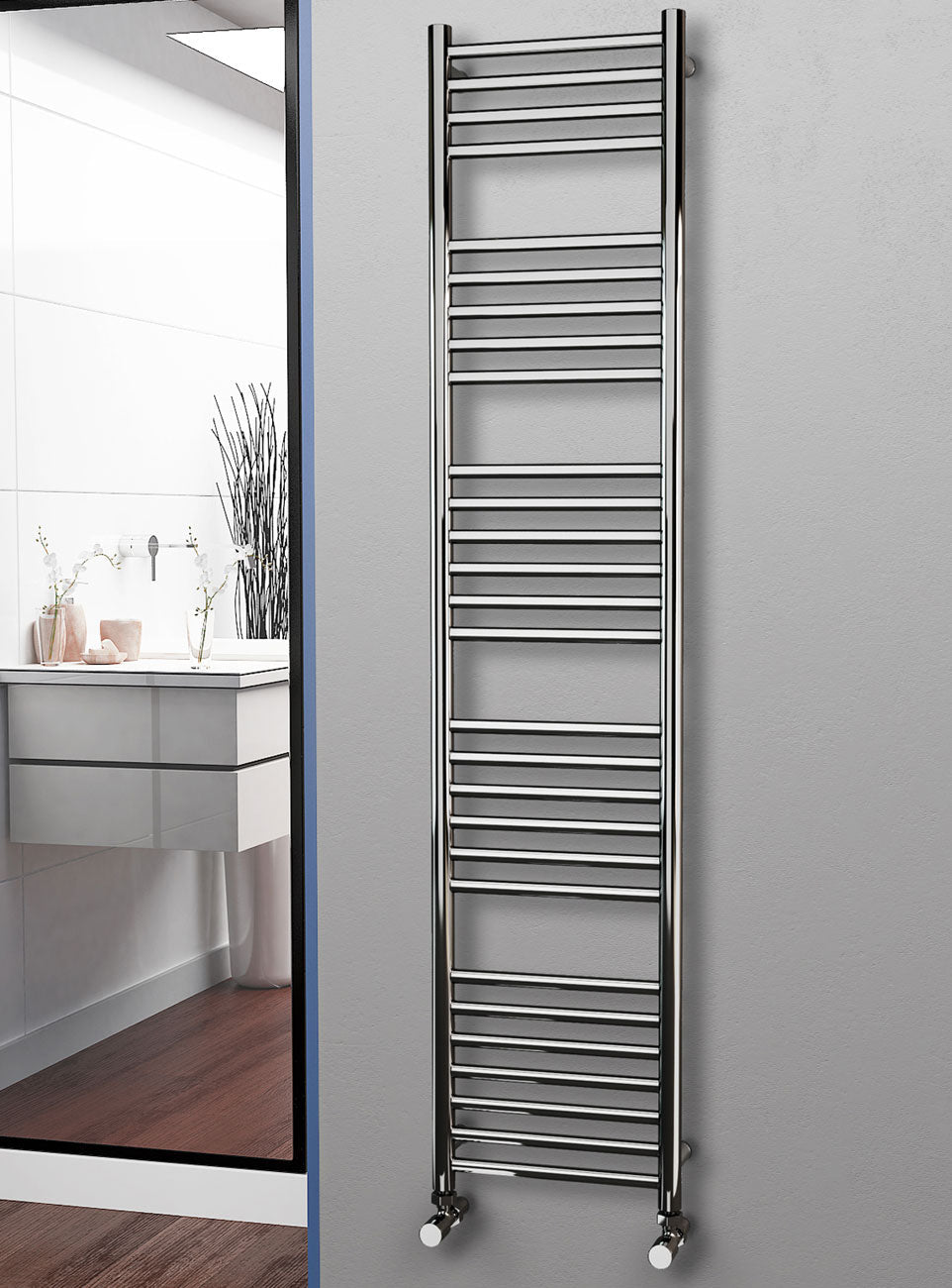 Eastgate 304 Straight Polished Stainless Steel Heated Towel Rails