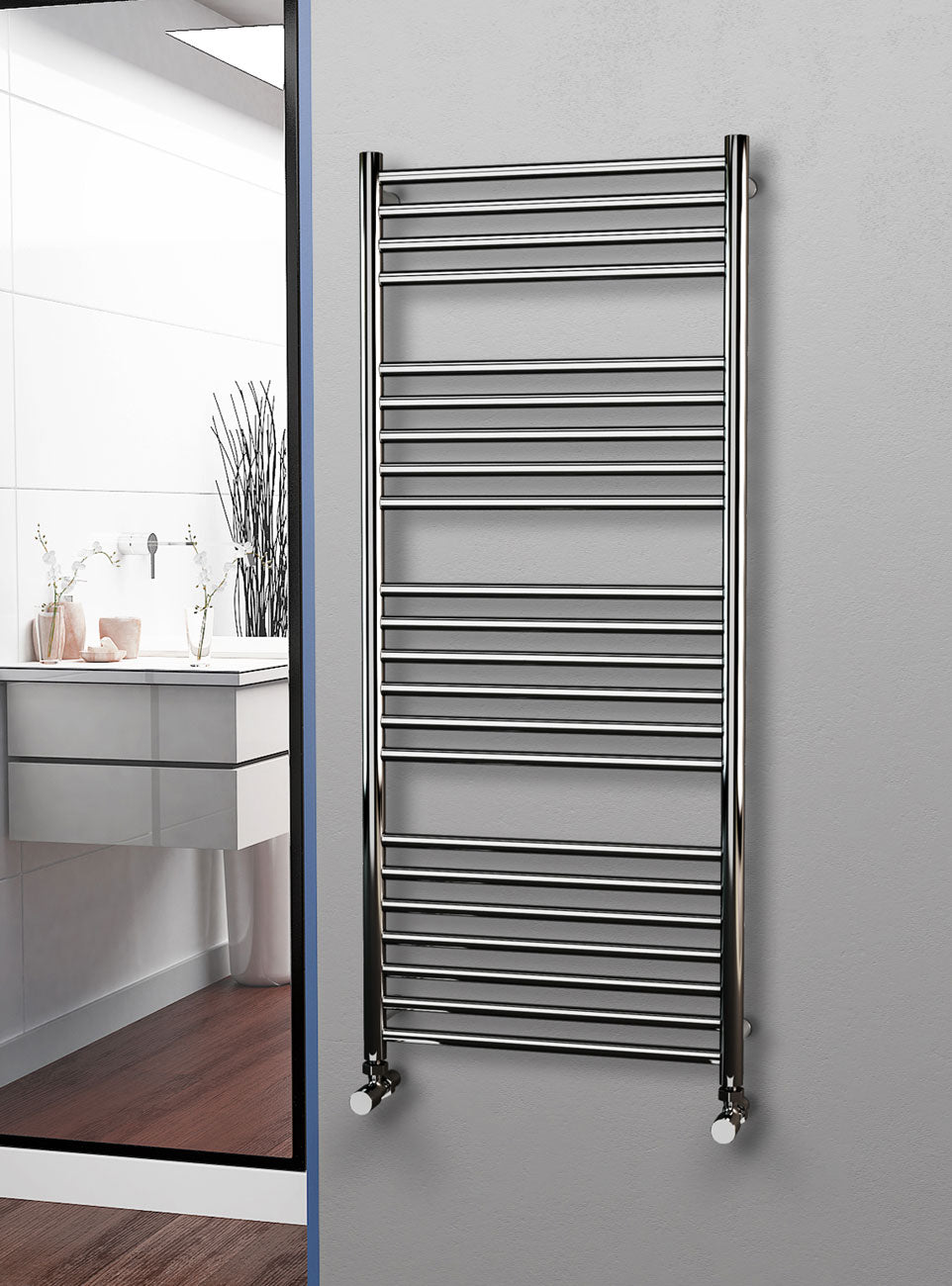 Eastgate 304 Straight Polished Stainless Steel Heated Towel Rails