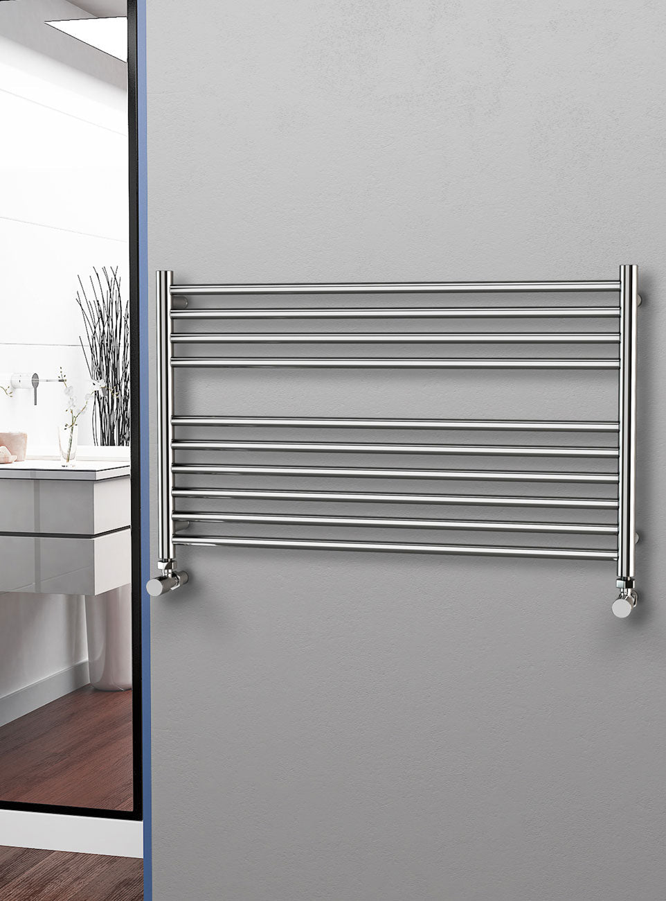 Eastgate 304 Straight Polished Steel Heated Towel Rails