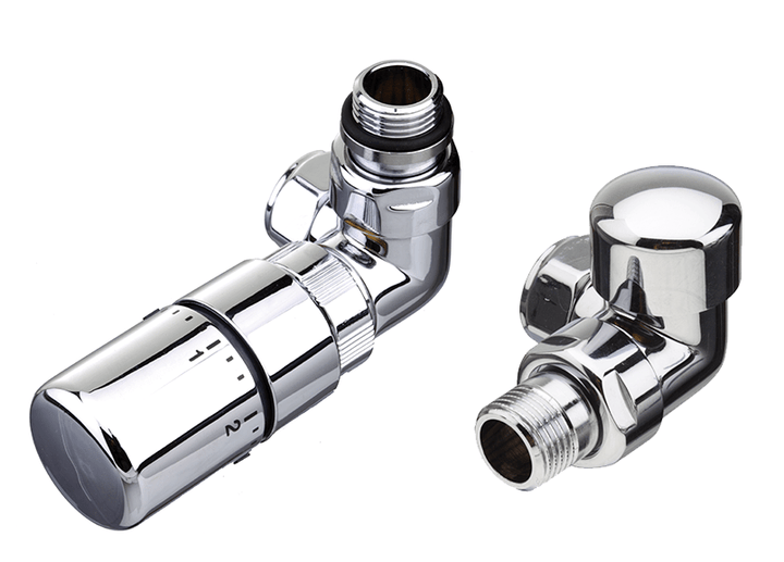 Eastgate Corner Ideal TRV Thermostatic Radiator Valve Angled Chrome