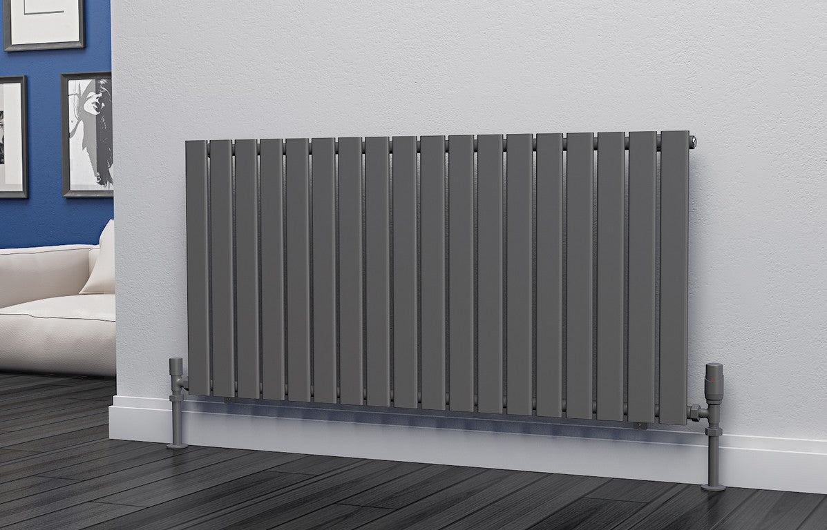 Eastgate Eben Steel Anthracite Single/Double Panel Horizontal Designer Radiators - Central Heating