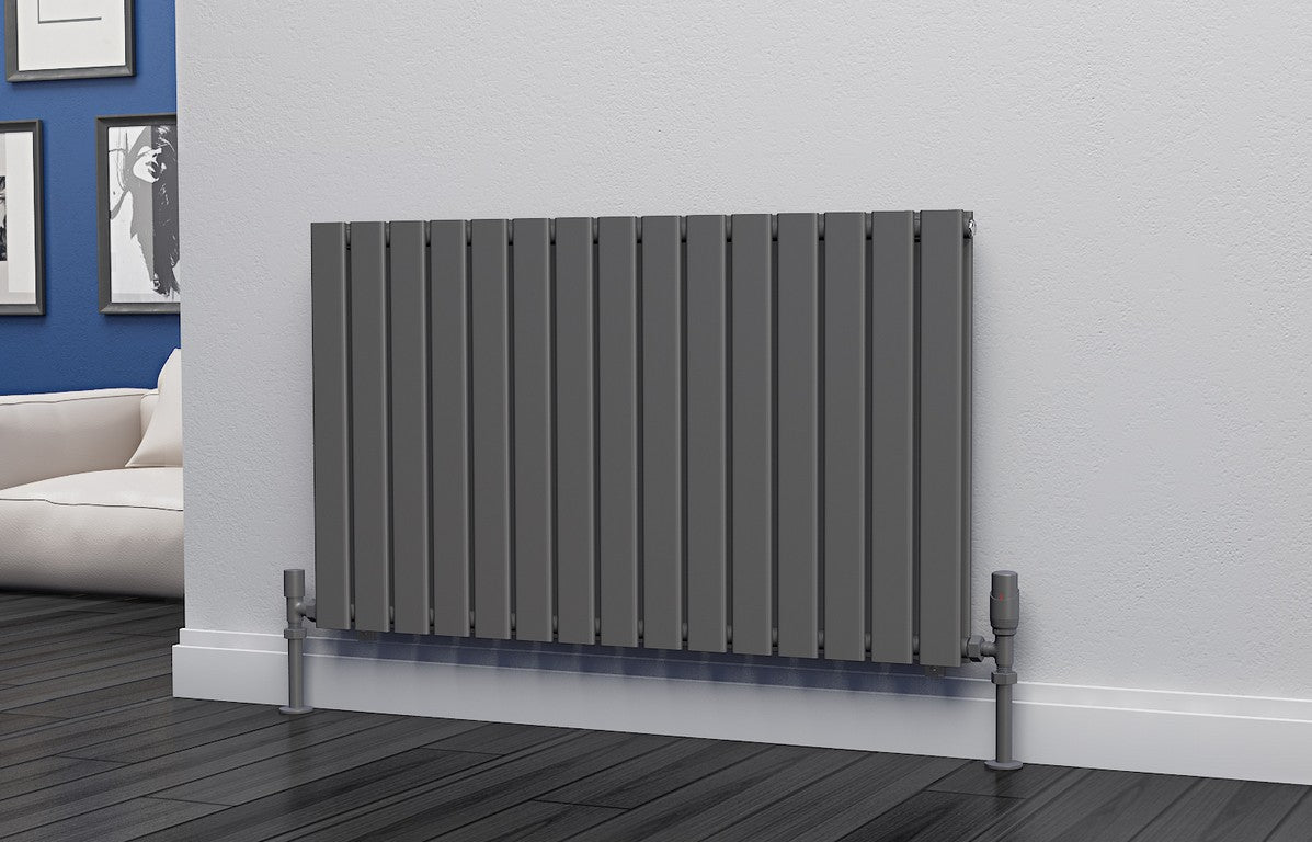 Eastgate Eben Steel Anthracite Single/Double Panel Horizontal Designer Radiators - Central Heating