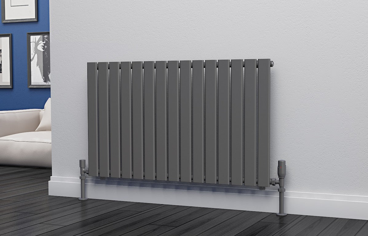 Eastgate Eben Steel Anthracite Single/Double Panel Horizontal Designer Radiators - Central Heating