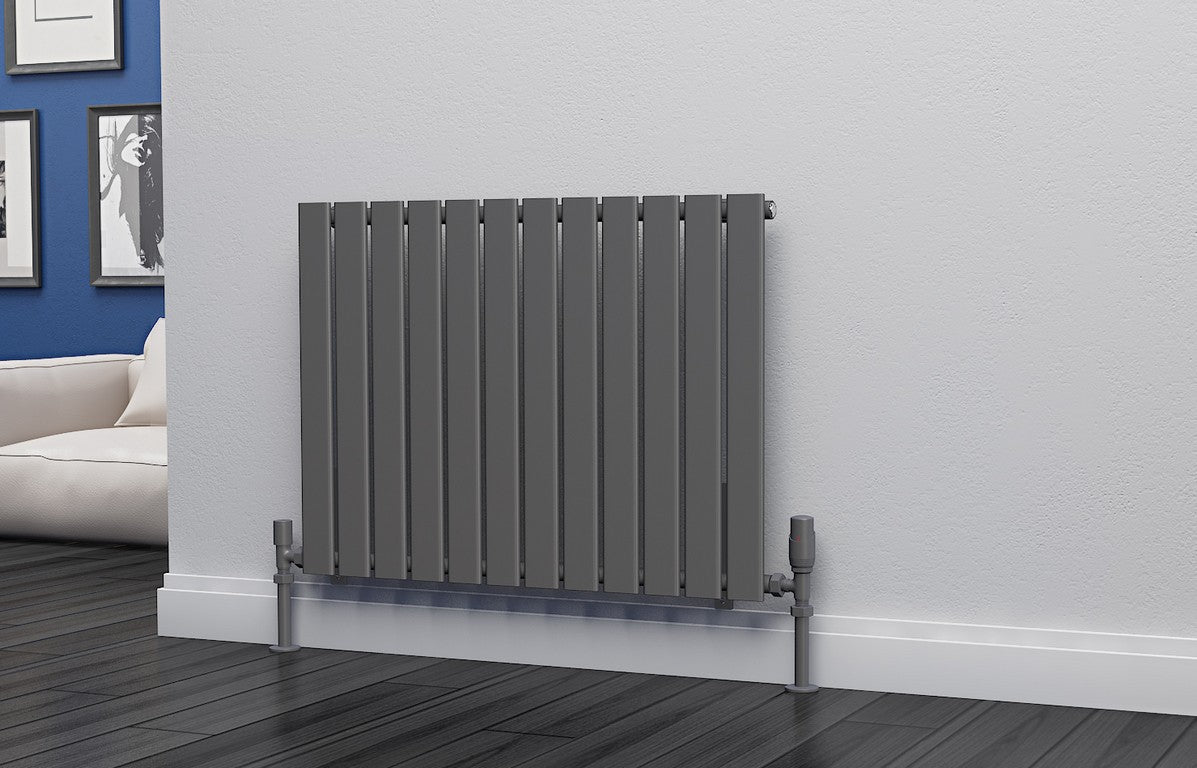 Eastgate Eben Steel Anthracite Single/Double Panel Horizontal Designer Radiators - Central Heating