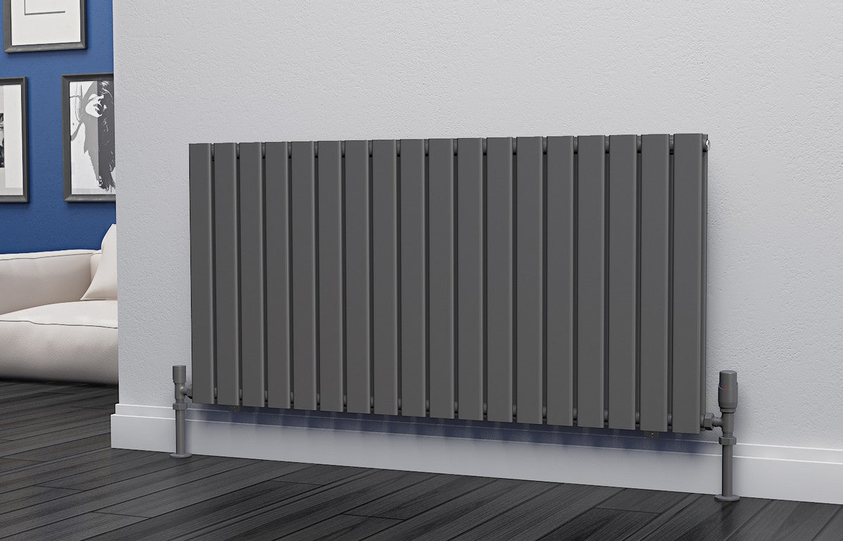 Eastgate Eben Steel Anthracite Single/Double Panel Horizontal Designer Radiators - Central Heating