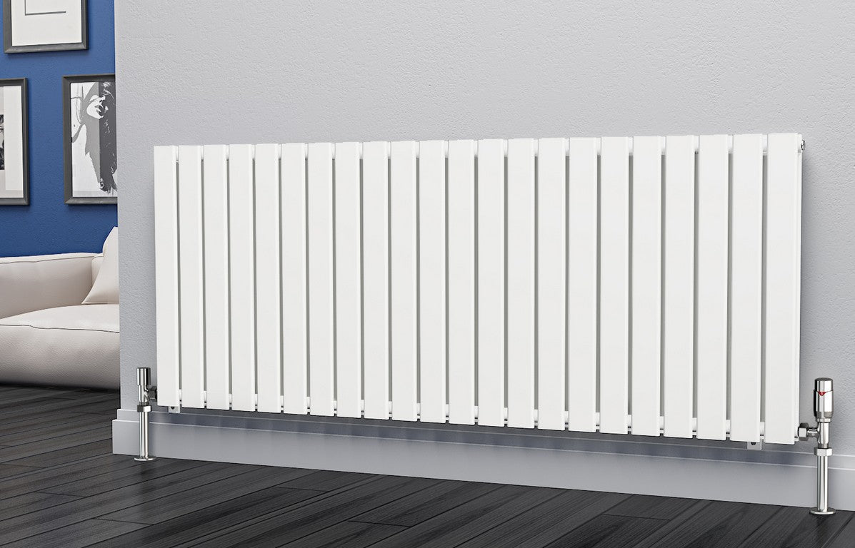 Eastgate Eben Steel White Single/Double Panel Horizontal Designer Radiators - Central Heating
