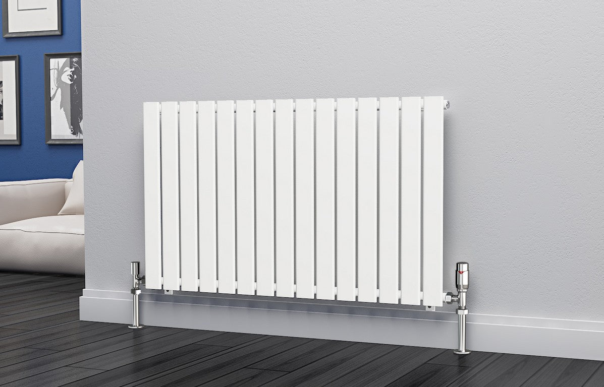 Eastgate Eben Steel White Single/Double Panel Horizontal Designer Radiators - Central Heating