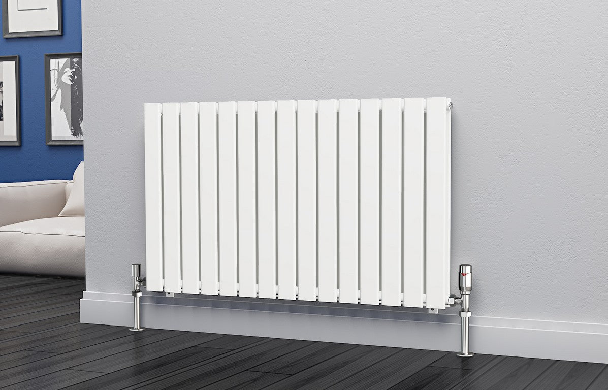 Eastgate Eben Steel White Single/Double Panel Horizontal Designer Radiators - Central Heating