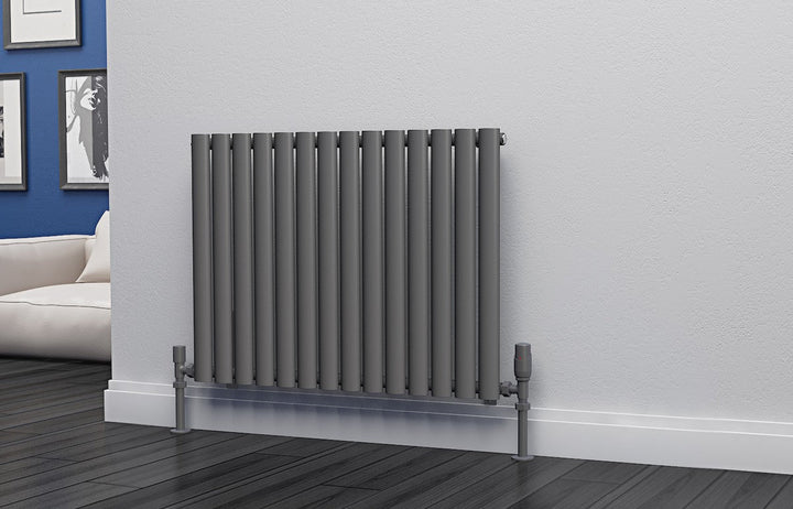 Eastgate Eclipse Steel Anthracite Single/Double Panel Horizontal Designer Radiators - Central Heating