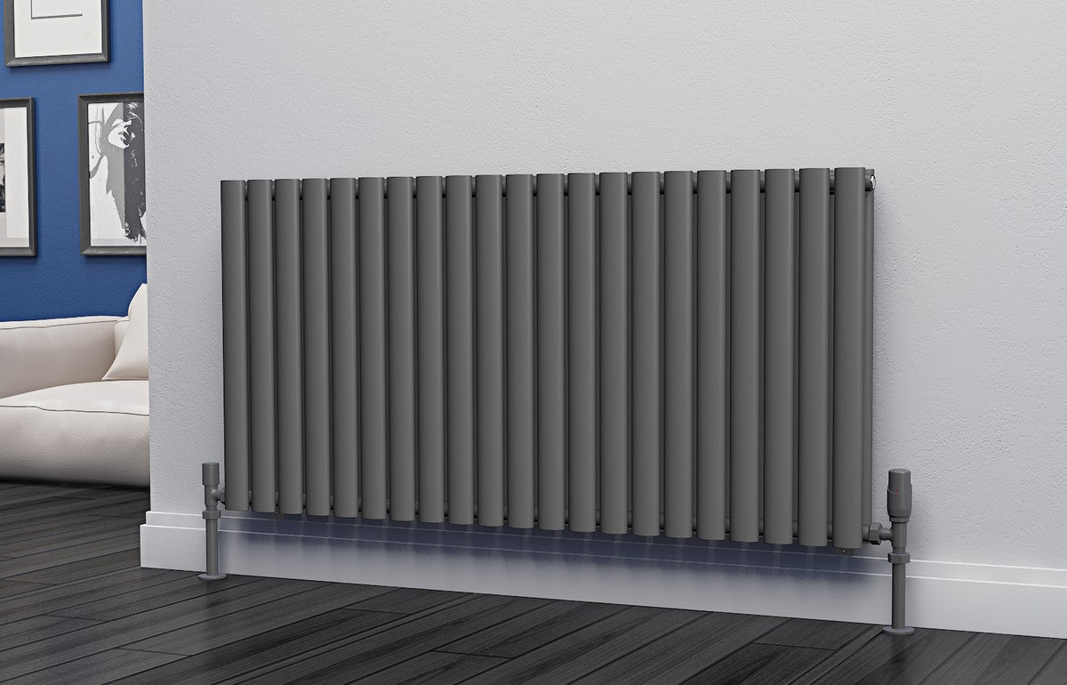 Eastgate Eclipse Steel Anthracite Single/Double Panel Horizontal Designer Radiators - Central Heating