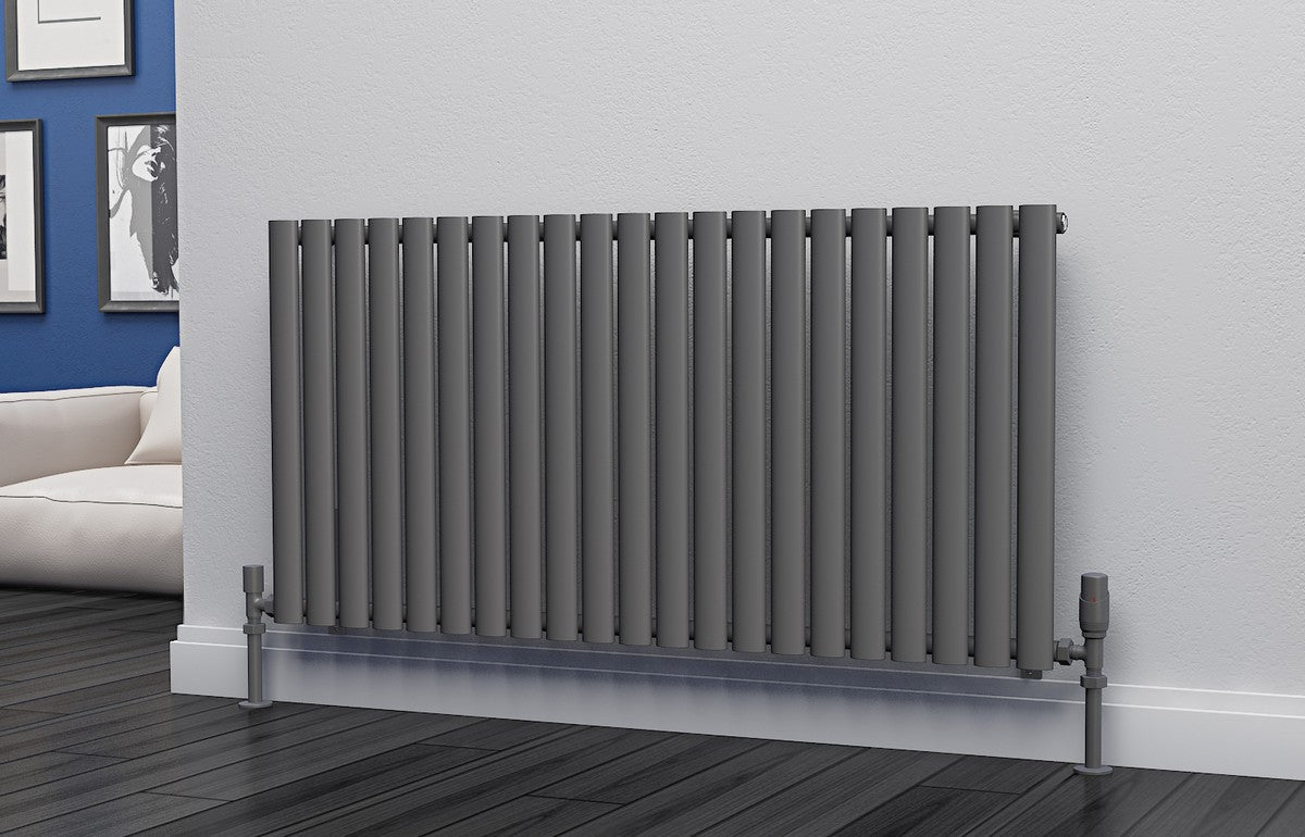 Eastgate Eclipse Steel Anthracite Single/Double Panel Horizontal Designer Radiators - Central Heating