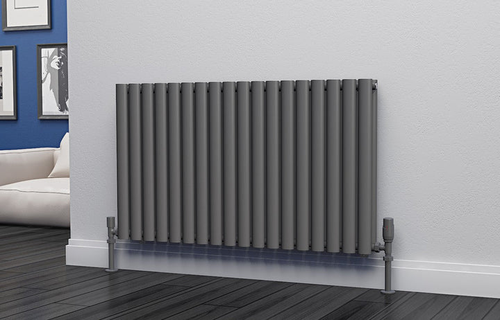 Eastgate Eclipse Steel Anthracite Single/Double Panel Horizontal Designer Radiators - Central Heating