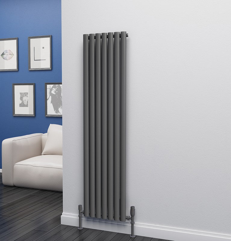 Eastgate Eclipse Steel Anthracite Single/Double Panel Vertical Designer Radiators - Central Heating